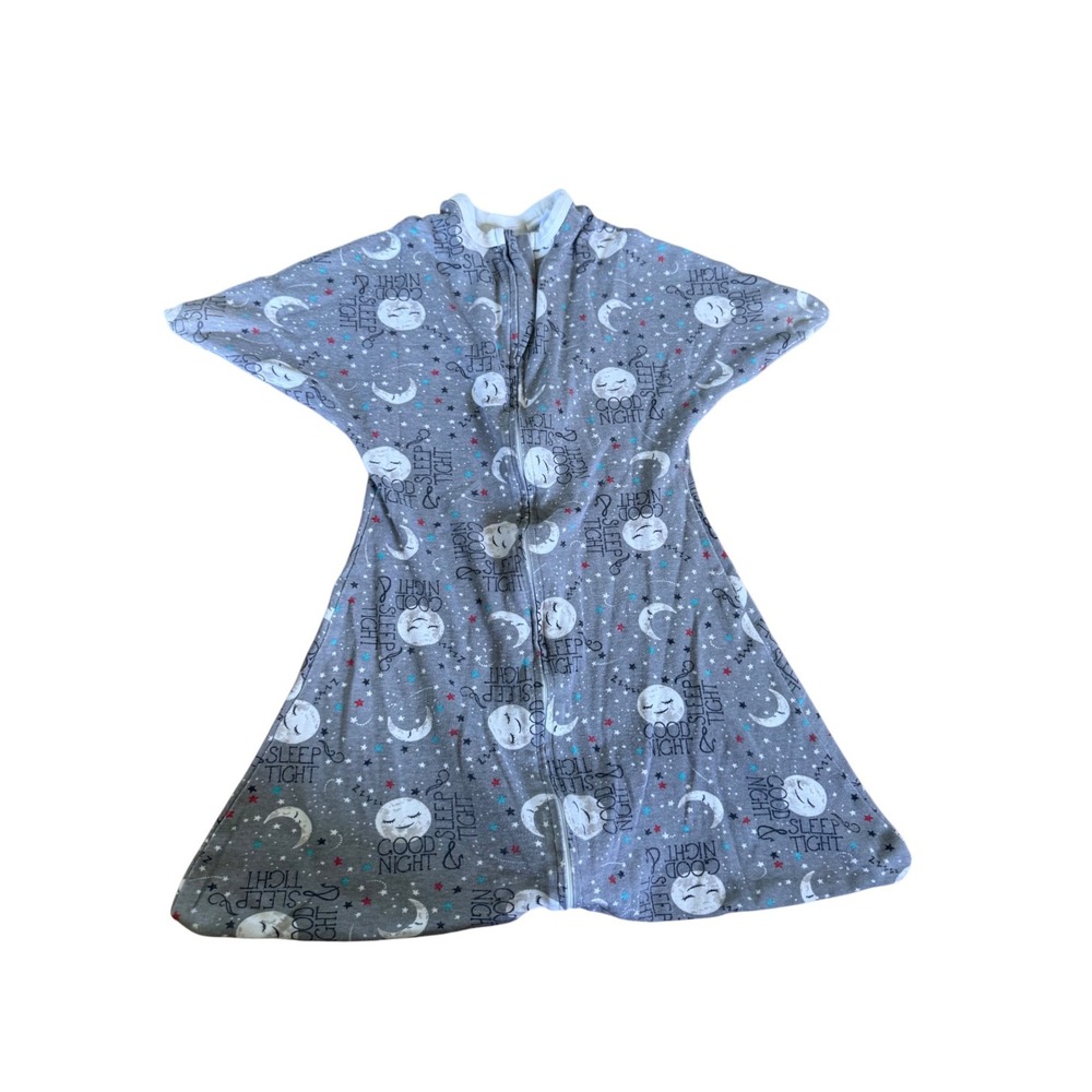 Sleeping baby Zipadee Zip sleep sack moon print grey